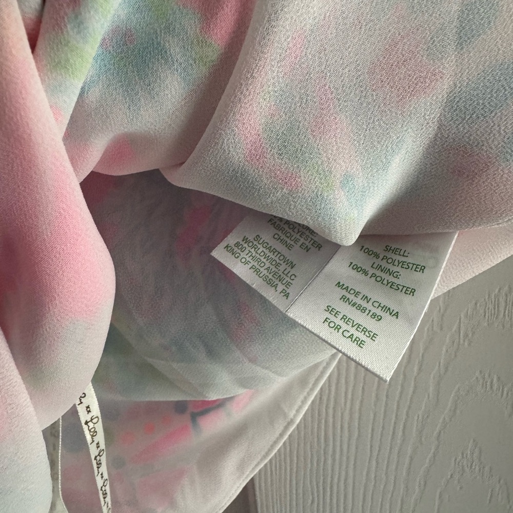 Lilly Pulitzer Pink and Blue Sleeveless Top - Picture 3 of 5